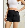 Trendy High Waist Cargo Shorts for Women - Summer Casual Elastic Waist Shorts with Pockets - 3 of 4