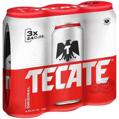 Tecate Original Mexican Lager Beer - 3pk/24 fl oz Cans