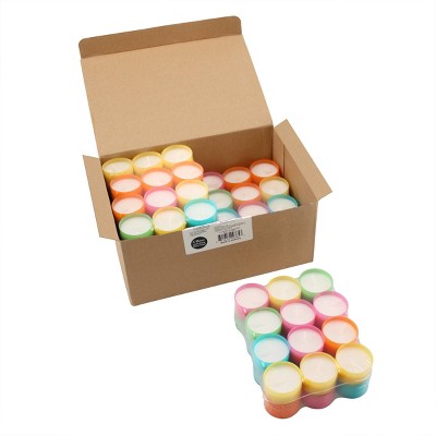 96-Pack Multicolor Palm Wax Scented Tealight Candles