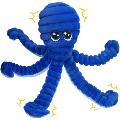 ZippyPaws 27” Extra Large Plush Octopus Dog Toy, Crinkle Squeaky Chew Toy for Large Breeds, Green