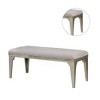 Simple Relax Dining Seating Bench in Silver and Light Gray - 4 of 4