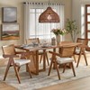 Lifestorey 5pcs Felicity Modern Dining Set Colonial Oak/Beige - 2 of 4