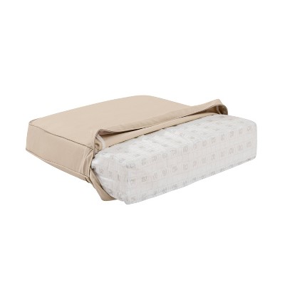 Antique Beige Water-Resistant Outdoor Lounge Chair Cushion 21" x 20"