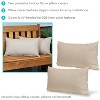 Sunnydaze Indoor/Outdoor Weather-Resistant Polyester Square Decorative Pillow Cover Only with Zipper Closures - 2 of 4