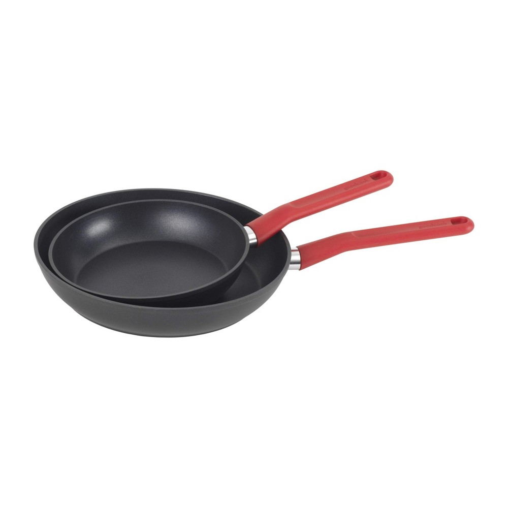 GoodCook ProEase Nonstick 8 and 10 2pk Saute Pan Set Red