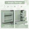 30" Bathroom Vanity with Sink, Freestanding Cabinet with Soft-Close Door & 3 Drawers, Ceramic Basin, Solid Wood Frame, Modern Bathroom Storage - 3 of 4