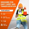 Pyle 12" High-Visibility Orange PVC Traffic Cone - 6 Pack PTCN12X6 - 3 of 4