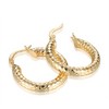 18K Gold Plated Hoop Earrings for Women, Fashionable Small Chunky Gold Hoop Earrings - 3 of 4