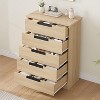 5 Drawer Dresser for Bedroom, Chest of Drawers with Embedded Handles, Wooden Dresser Organizer for Living Room, Nursery, Hallway and Entryway - 3 of 4