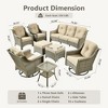 XIZZI OUTDOOR SWIVEL ROCKER SETS: 3-PC Rocker + Modular Sofa & Fire Pit Options - All-Weather Fabric, 8 Color Choices for Patio, Garden, Poolside - 2 of 4