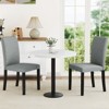 Tangkula Dining Chair Set of 2 Mid-Century Modern Fabric Upholstered Parson Chairs - 3 of 4