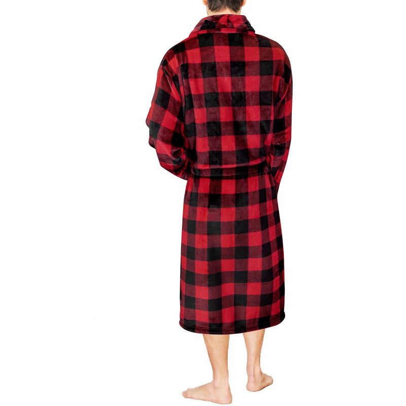 PAVILIA Mens Robe, Soft Bathrobe for Men, Fleece Warm Long Plush Microfiber Shawl Collar Pocket, Bath Shower Spa, 2 of 8