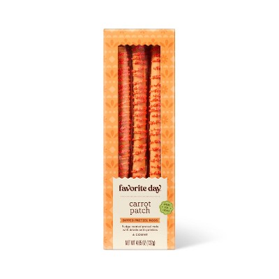 Spring Easter Carrot-Shaped Covered Pretzel Rod - 4.65oz - Favorite Day™