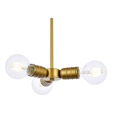 Reyes Mini Brass 3-Light LED Indoor/Outdoor Pendant