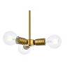 Elegant Lighting Reyes 3 lights brass pendant - 3 of 4