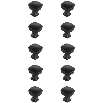 Elegant Lighting Irvin 1.3Inch Matte Black Square Knob Multipack (Set of 10)