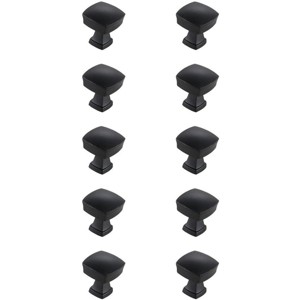 Elegant Lighting Irvin 1.3Inch Matte Black Square Knob Multipack (Set of 10) - 1 of 4
