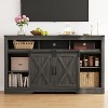 Heynemo Farmhouse TV Stand for 23" Fireplace, 34'' Tall Entertainment Center for 65''+ TV, TV Console with Sliding Bar Door (without Fireplace) - 2 of 4