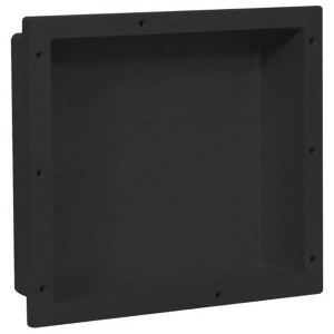 VidaXL Shower Niche Matt Black 16.1"x14.2"x3.9" - 1 of 4