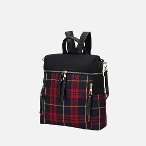 MKF Collection Nishi Women's Plaid Backpack Bag by Mia K - 1 of 4