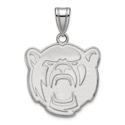 Black Bow Jewelry 14k White Gold Baylor Bears NCAA Large Pendant
