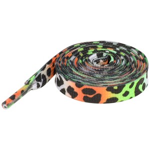INSPIRE CHIC Leopard Multicolor Tie Dye Gradient Flat Shoelaces Sports Sneakers 2 Pairs - 1 of 4