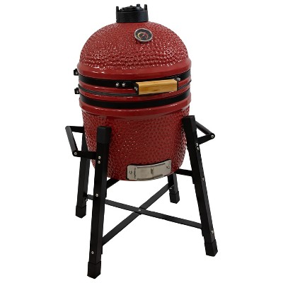 Sunnydaze Ceramic Charcoal Kamado Grill and Smoker with Stand