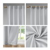 2 Pcs Solid Curtain Panel Pair, Light Sheen and Plush Textured Light Filtering Curtain for Luxury Decor Style, Velvet Soft Window Panel for All Season - 3 of 4