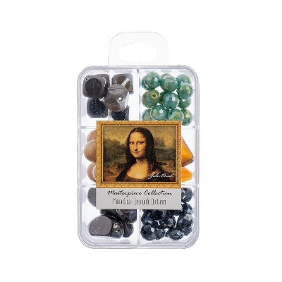 John Bead Masterpiece Collection Mixed Glass Bead Box Mona Lisa by Leonardo Da Vinci 85g