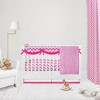 Bacati - Mix n Match Chevron/Dots Long Crib Rail Guard Cover Pink - 4 of 4