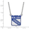Black Bow Jewelry Sterling Silver New York Rangers NHL Necklace 18 Inch - 2 of 4