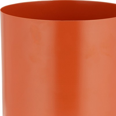 Burnt Orange Metal Indoor Outdoor Planter with Stand, 13" Height
