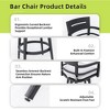 PAGED Patio Dining Chairs Set of 2 Classic Swivel Outdoor Dining Chairs with Aluminum Frame for Garden, Patio - 3 of 4