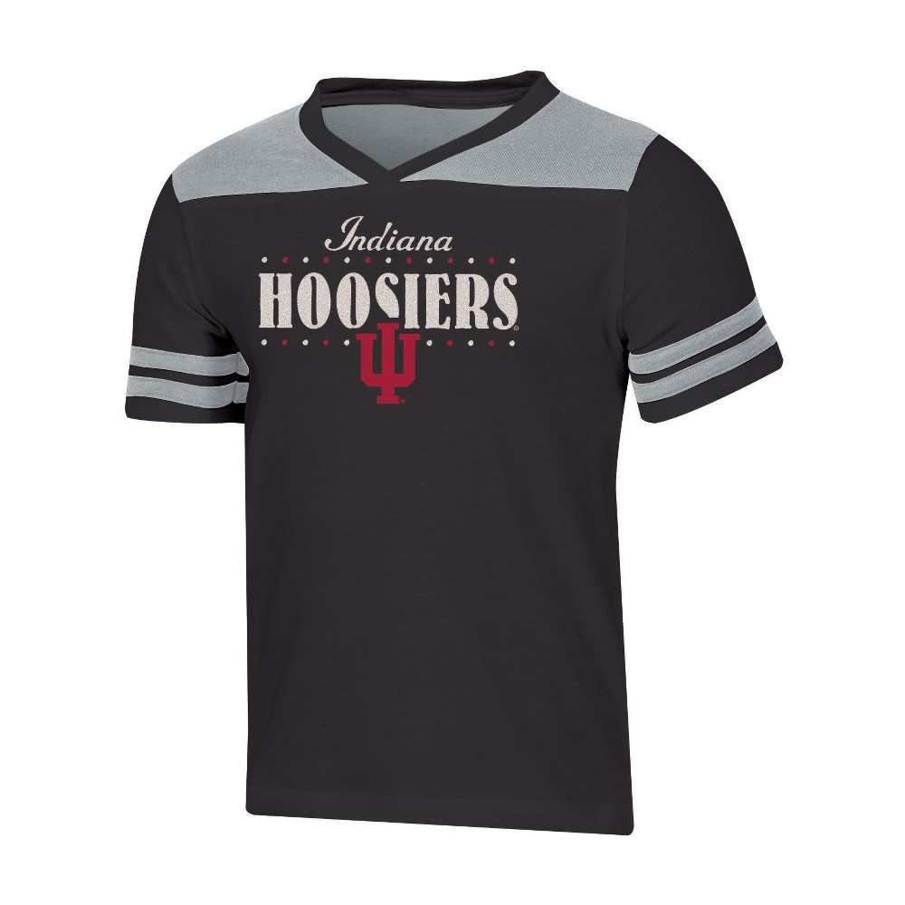 NCAA Girls' Heather Fashion T-Shirt Indiana Hoosiers - XS, Multicolored