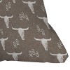 16"x16" Deny Designs Little Arrow Design Co Cow Skull Outdoor Throw Pillow Taupe: UV & Mildew Resistant, Abstract Pattern - 3 of 4