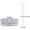 EVERLY JEWELRY | Sterling Silver 1/3 CT TDW Diamond Cluster Bridal Set - 4 of 4