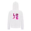 Everyday Kids Cheerleading LOVE Girls Zip Up Hoodie – Pink Pom Pom & Megaphone Graphic Sweatshirt - 2 of 4