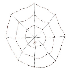 Northlight Lighted Web and Spider Halloween Decoration - 5' - Orange Lights - 1 of 4