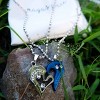 Maya's Grace Two Pieces Heart Shaped with I Love You Message Pendant and Couple Matching Necklace - 3 of 4