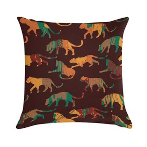 Silhouettes Of Animals Pillow Covers 18x18 Decorative Throw Pillows Soft Square Cushion Covers for Couch Sofa Bedroom - 1 of 1