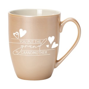Elanze Designs You Put The Grand In Grandmother Pearlescent Sand 10 ounce New Bone China Coffee Cup Mug - 1 of 4