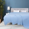 PiccoCasa 100% Cotton Soft Lightweight Knit Waffle Weave Knitted Blanket - 2 of 4