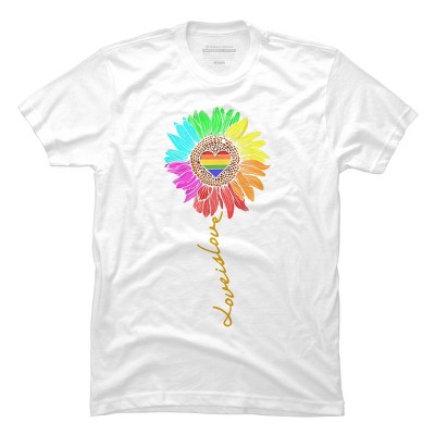 Adult Design By Humans Love Is Love Daisy Rainbow Pride By KangThien T-Shirt