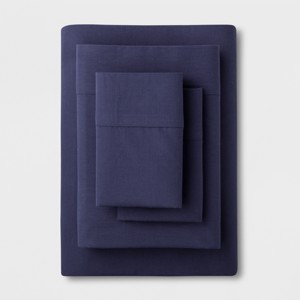 Solid Easy Care Sheet Set (Twin/Twin Extra Long) Navy - Made By Design , Blue