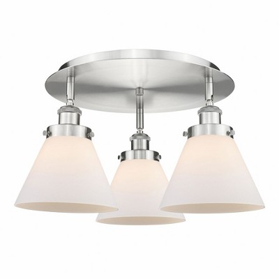 Cone - 3 Light Flush Mount In Art Deco Style-9.5 Inches Tall and 19.5 Inches Wide