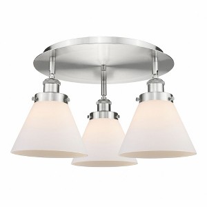 Cone - 3 Light Flush Mount In Art Deco Style-9.5 Inches Tall and 19.5 Inches Wide - 1 of 1