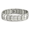 Black Bow Jewelry Men's 15mm Stainless Steel Brushed & Polished Link Bracelet, 8.5 Inch - 3 of 4