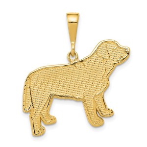 Black Bow Jewelry 14k Yellow Gold Labrador Retriever Pendant - 1 of 4
