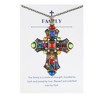 Anna-Kaci Colorful Stained Glass Rhinestone Cross Pendant Necklace Gift Message Card & Envelope Faith Jewelry Gifts - 2 of 4