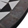 vidaXL Bistro Table Blue and White 23.6" Mosaic - 4 of 4